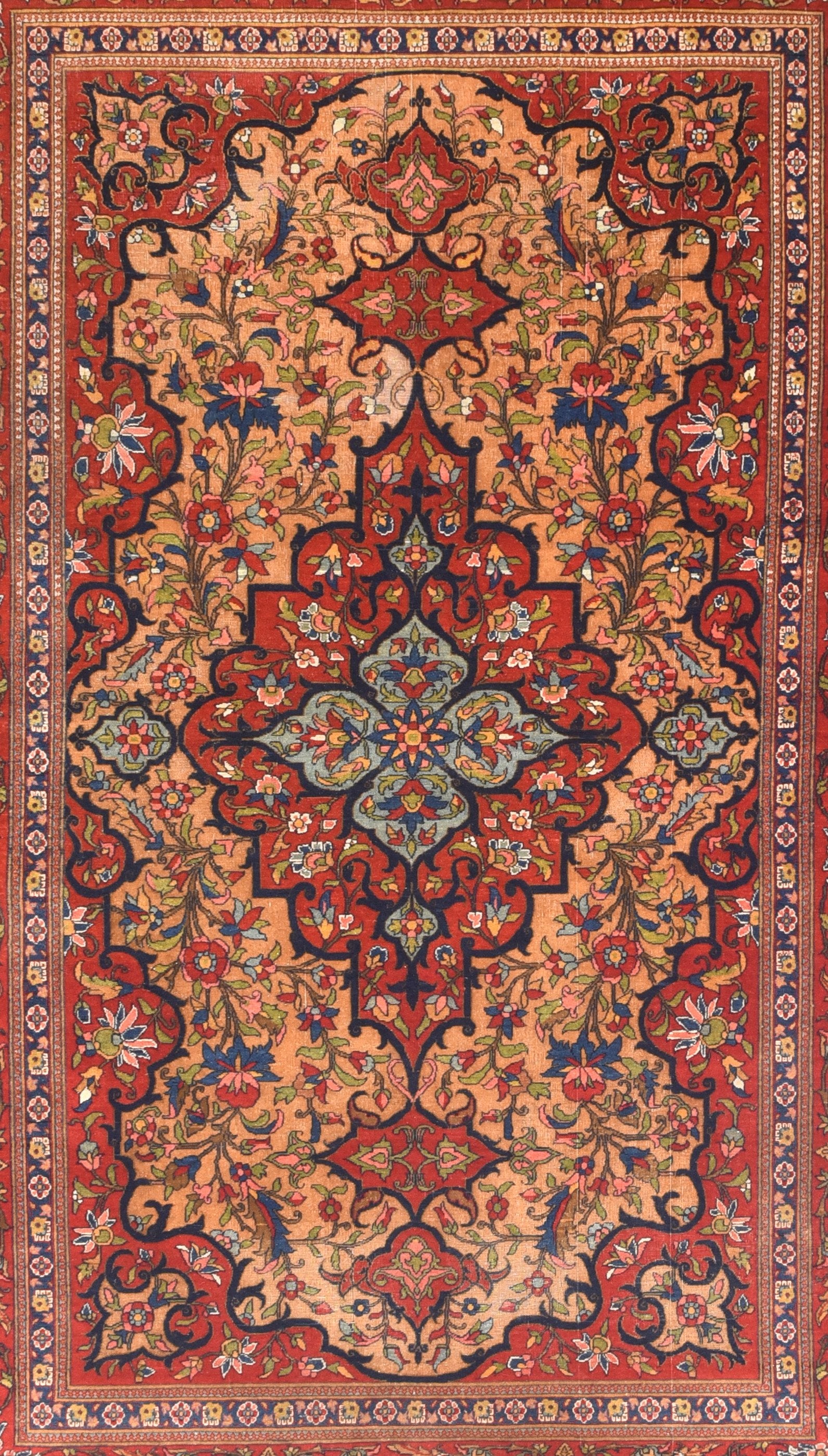 Antique Isfahan Persian Area Rug