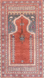 Semi Red Turkish Area Rug