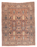 Antique Rust Tabriz Haji Jalili Persian Area Rug