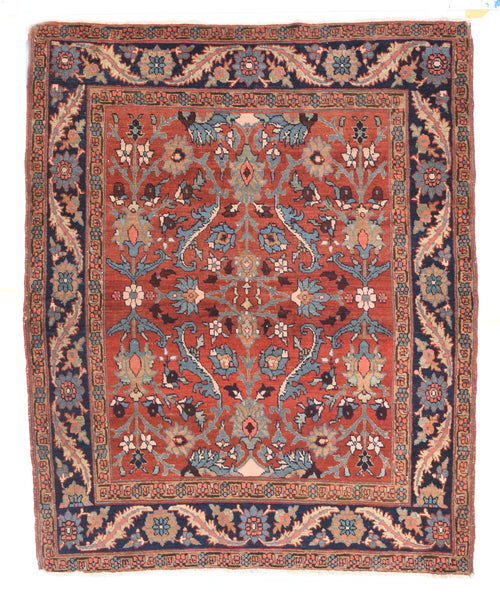 Antique red Heriz Persian Area Rug