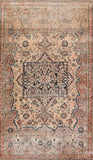 Antique Mohtasham Kashan Persian Area Rug