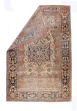 Antique Mohtasham Kashan Persian Area Rug