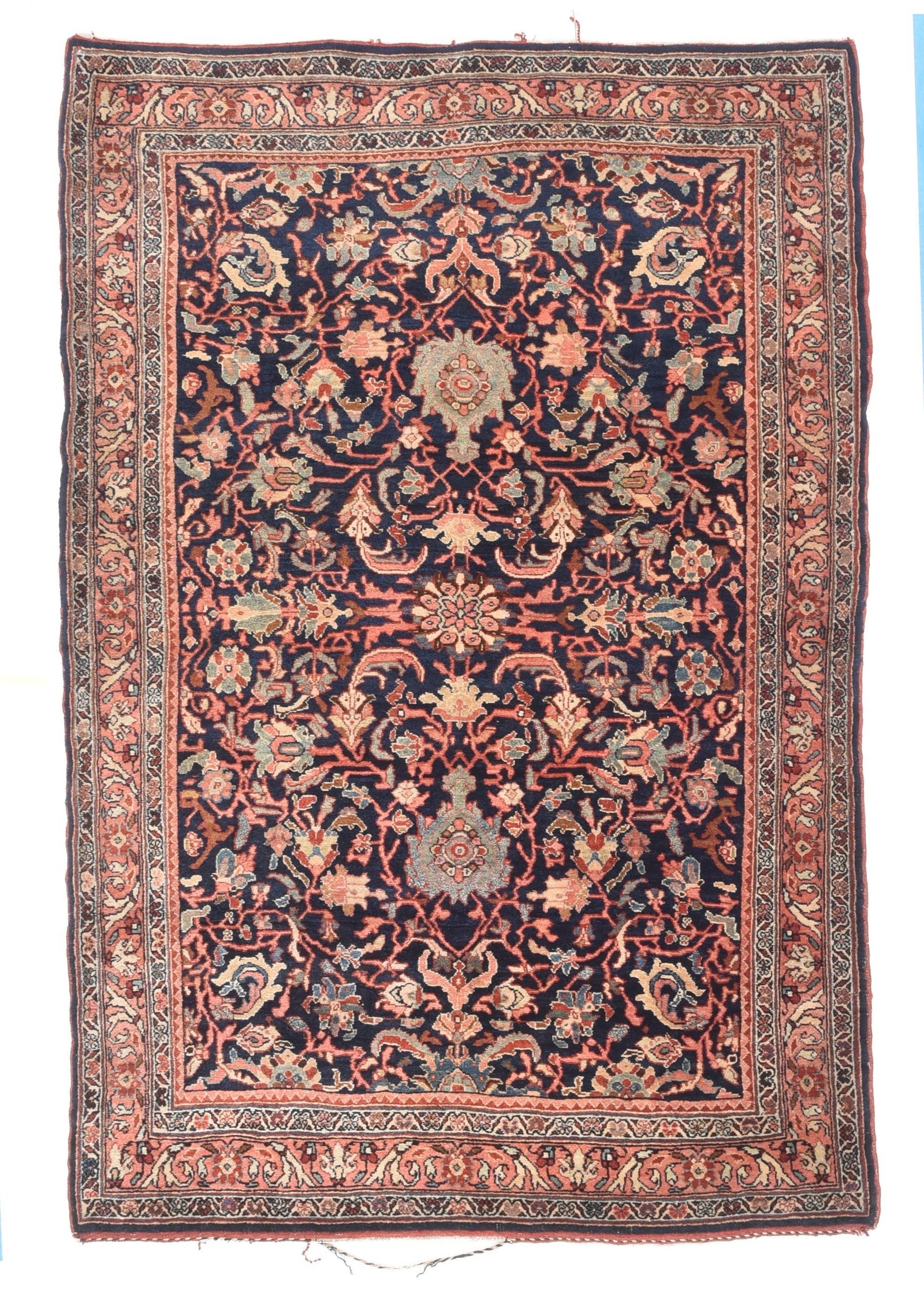 Antique Red Halvaie Bidjar Persian Area Rug