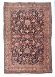 Antique Red Halvaie Bidjar Persian Area Rug