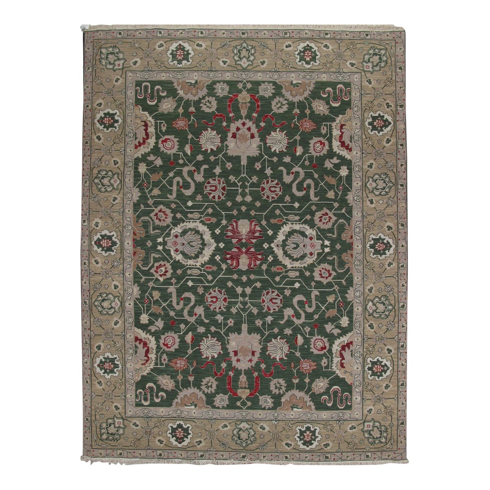 Soumak Design Hand Woven Wool Rug - 9' X 12'