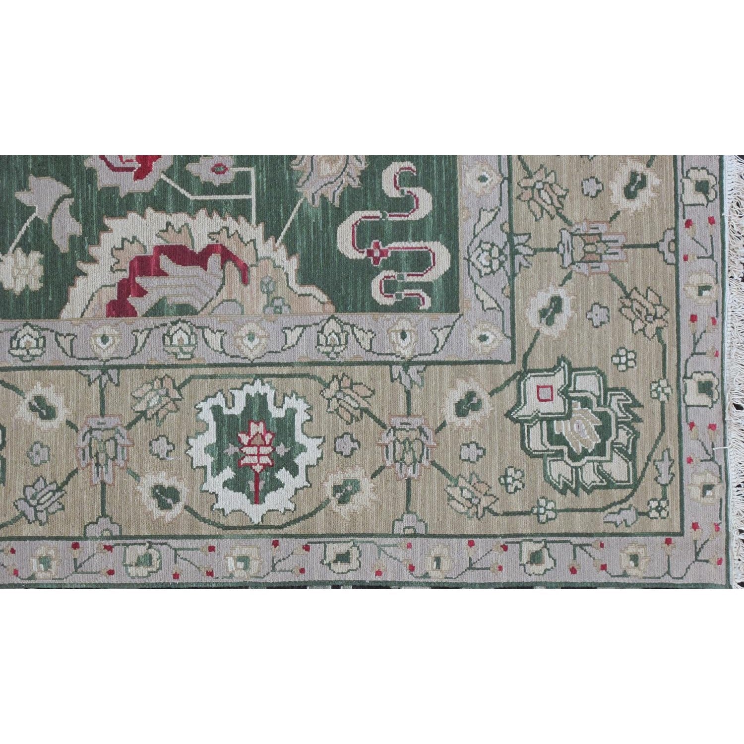 Soumak Design Hand Woven Wool Rug - 9' X 12'