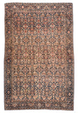 Antique Brown Farahan Sarouk Persian Area Rug