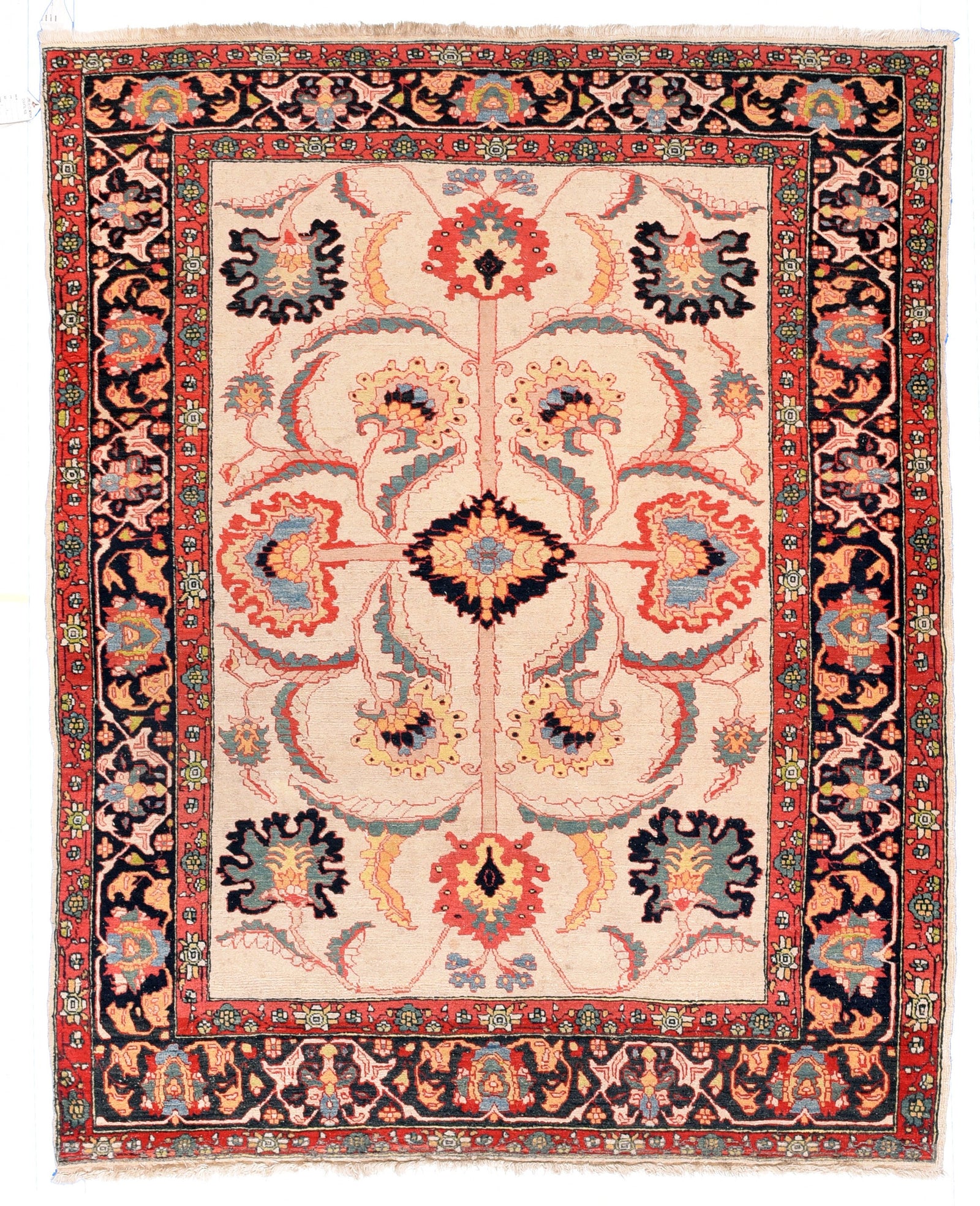 Semi Antique Red Farahan Persian Area Rug