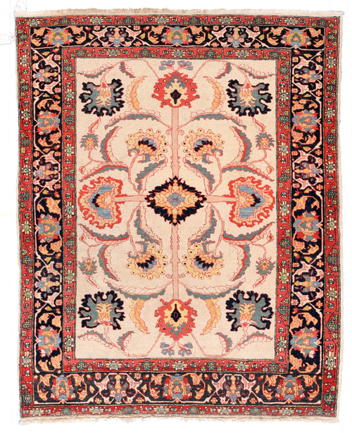 Semi Antique Red Farahan Persian Area Rug