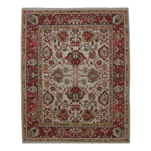 Soumak Design Hand Woven Wool Rug - 8' x 10'