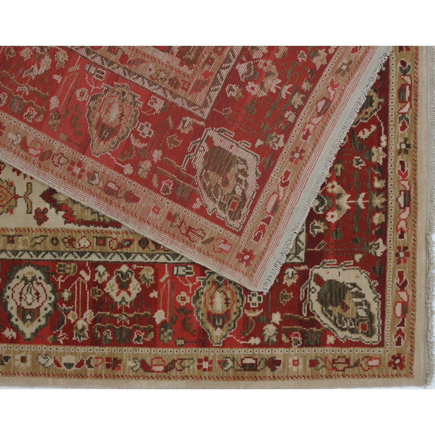 Soumak Design Hand Woven Wool Rug - 8' x 10'