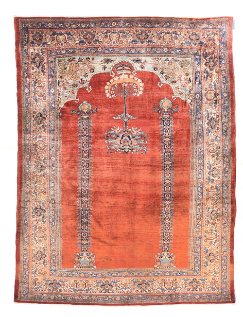 Antique Rust Heriz Persian Area Rug