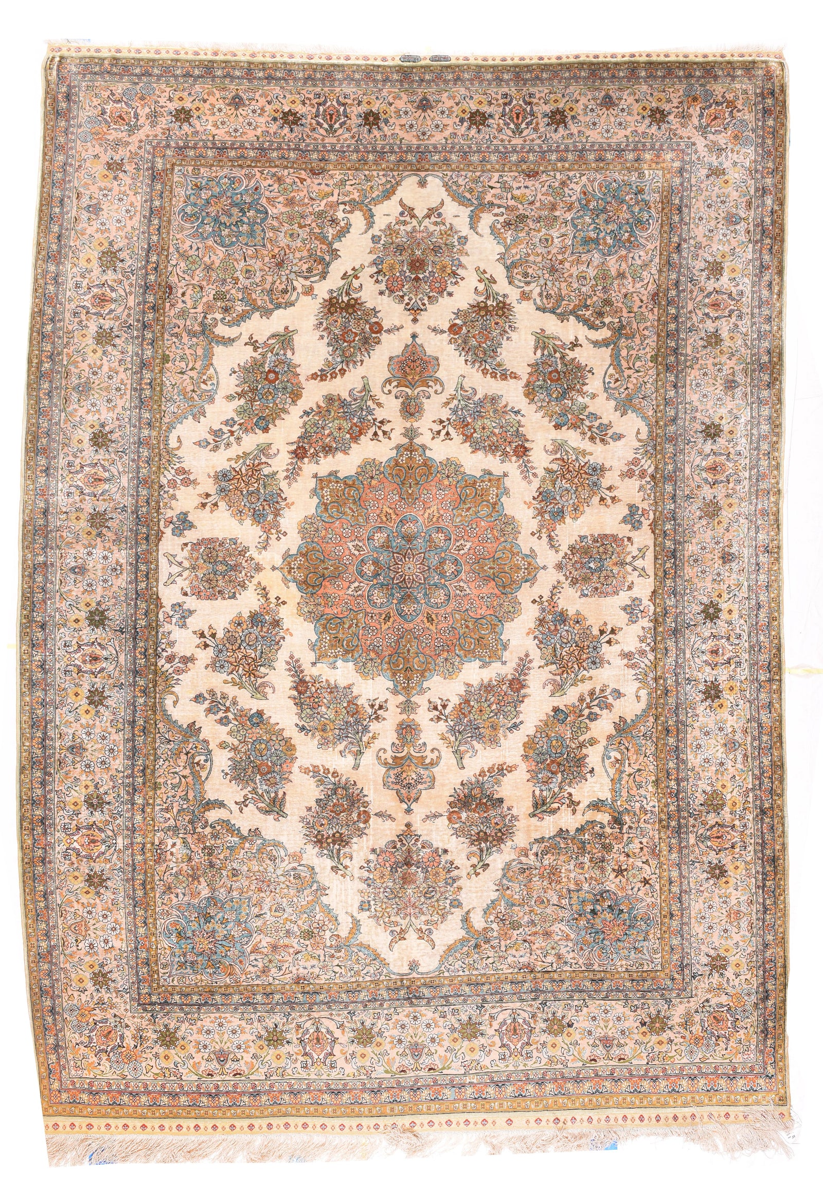 Antique Green Herekeh Turkish Area Rug