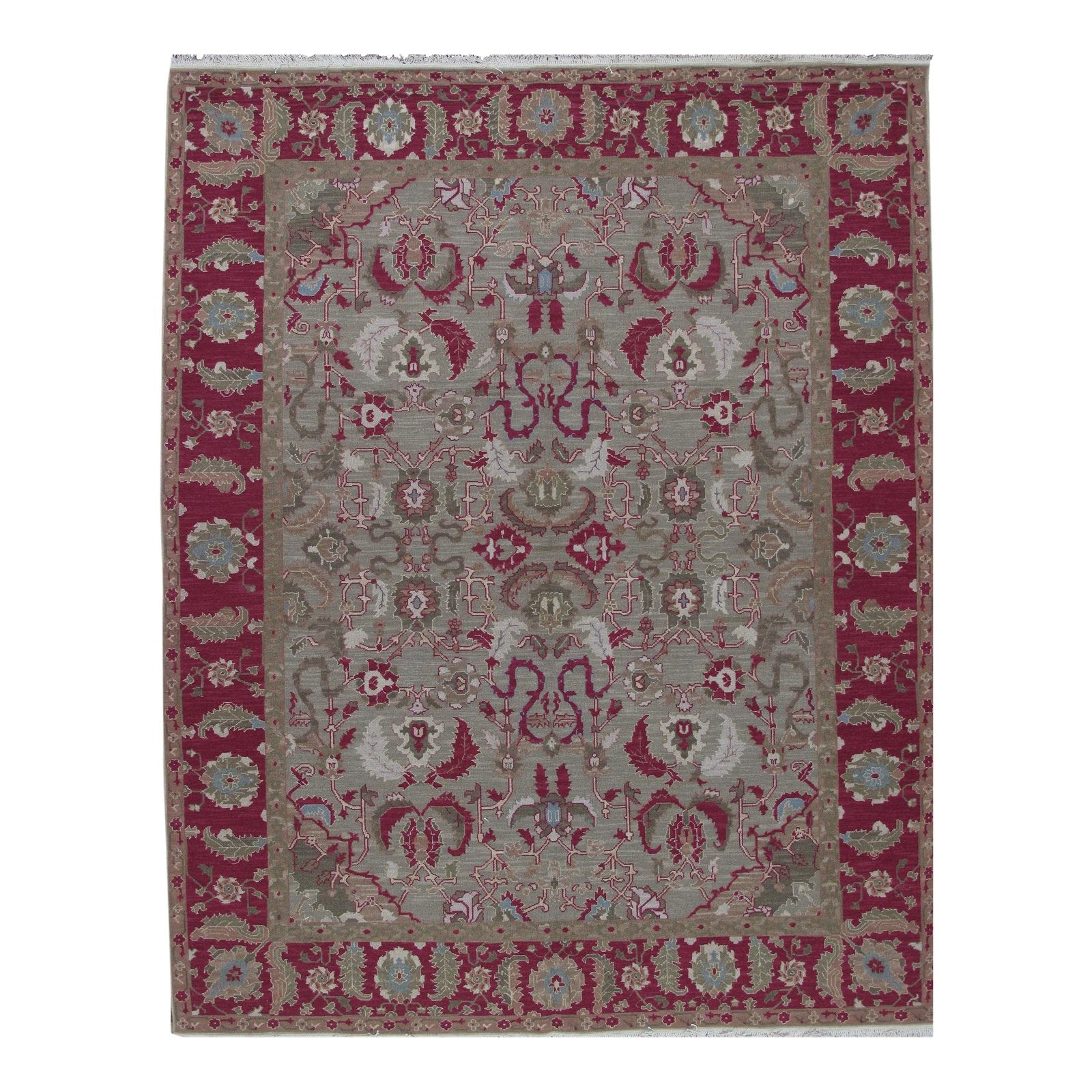 Soumak Design Hand Woven Wool Rug - 8' x 10'