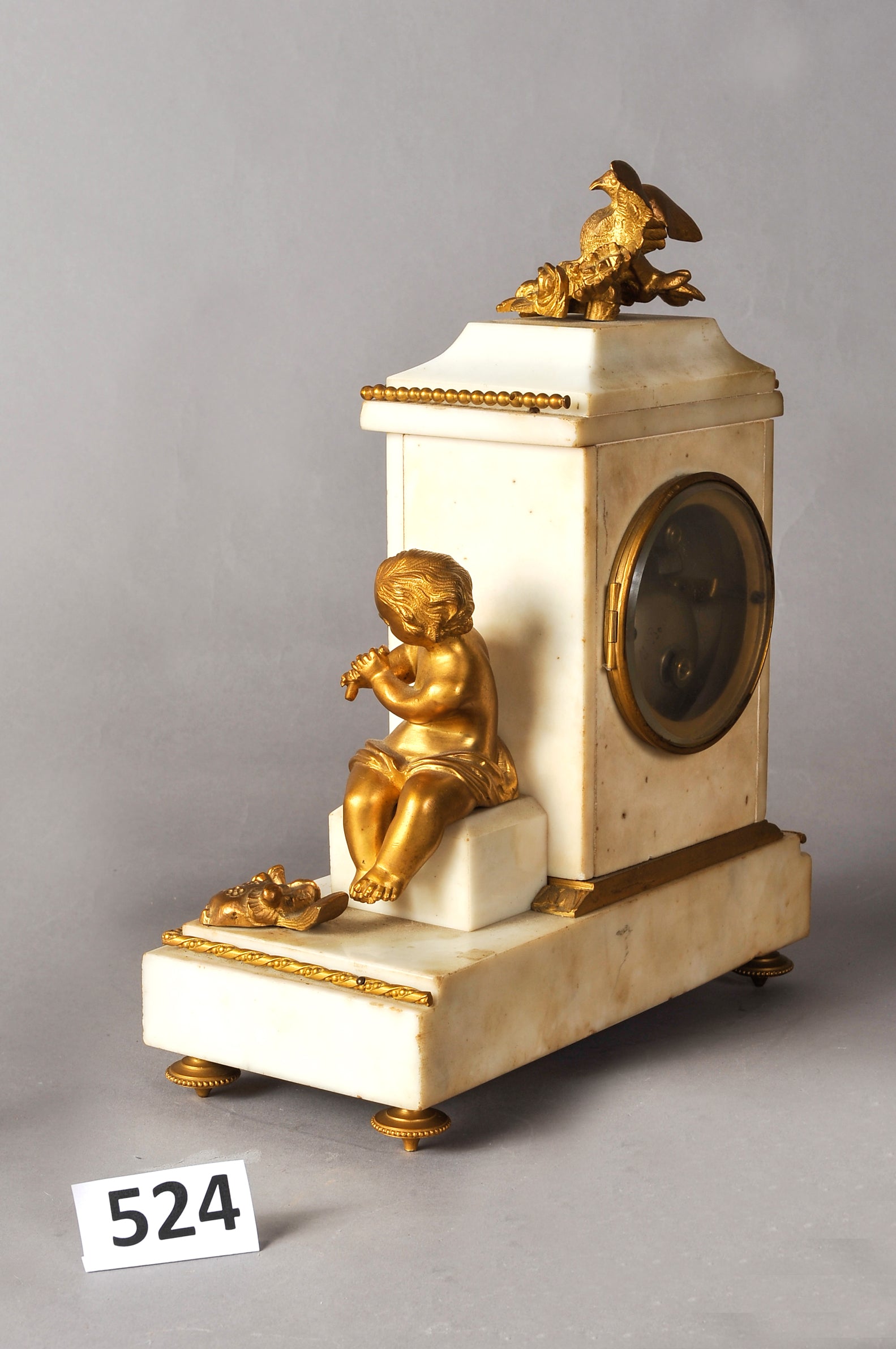 Angel Clock And Candelabra Pair