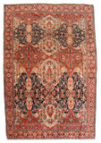 Antique Ivory Farahan Sarouk Persian Area Rug