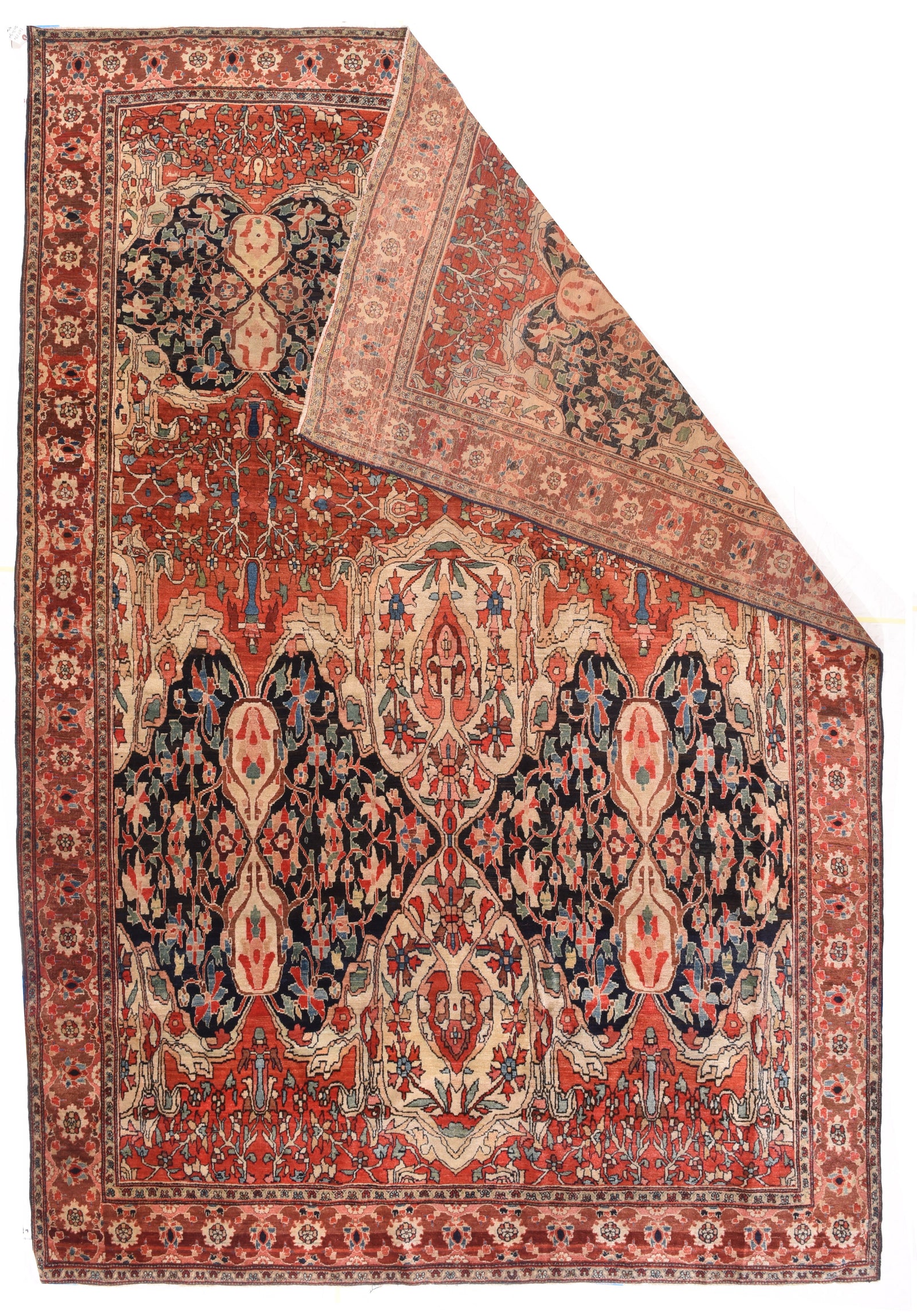 Antique Farahan Sarouk Persian Area Rug