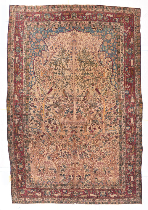 Antique Red Tehran Persian Area Rug