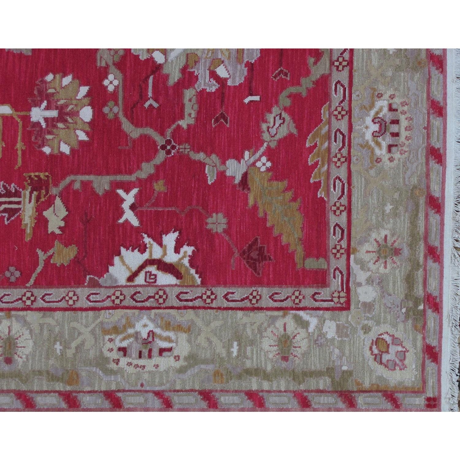 Soumak Design Hand Woven Wool Rug - 8' X 10'