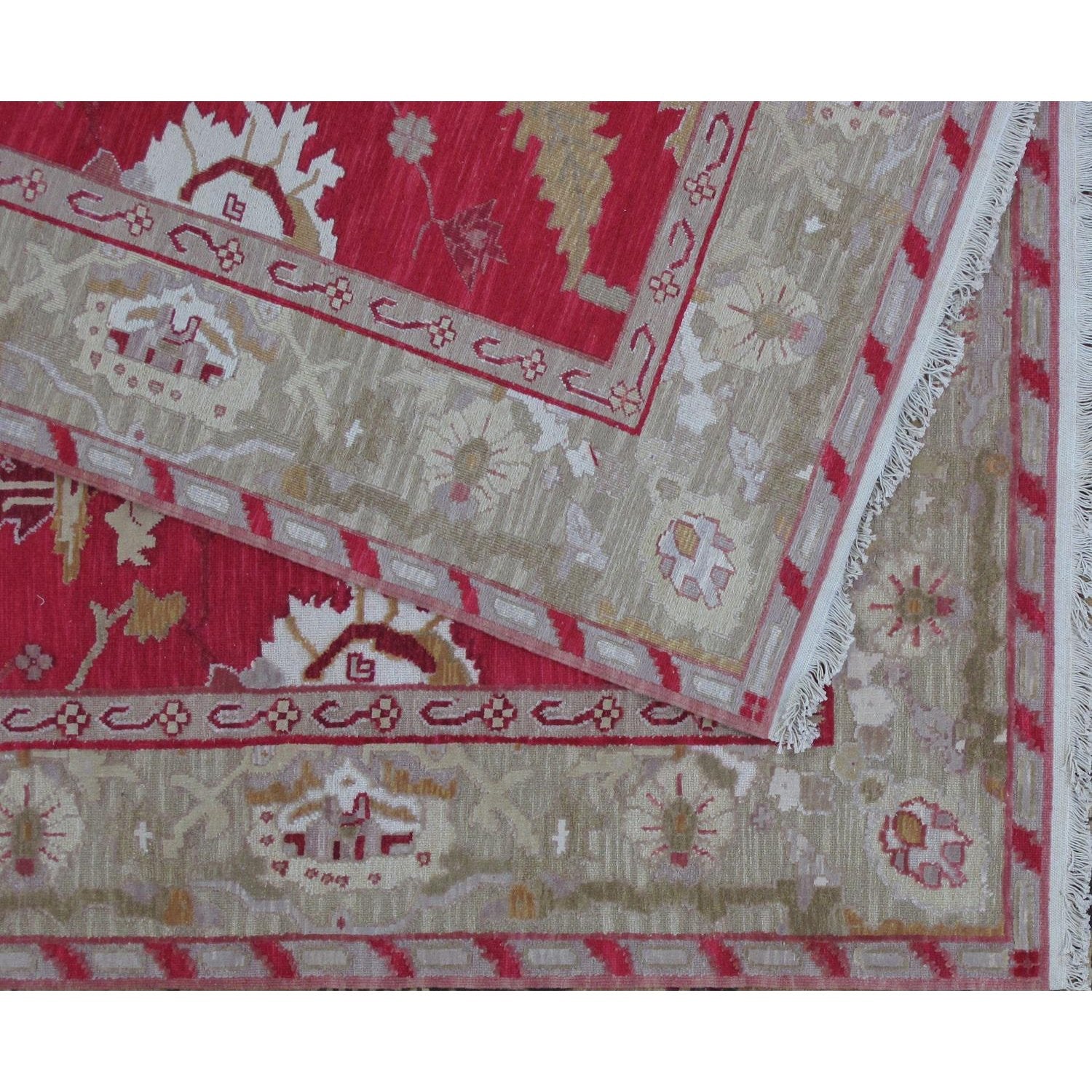 Soumak Design Hand Woven Wool Rug - 8' X 10'