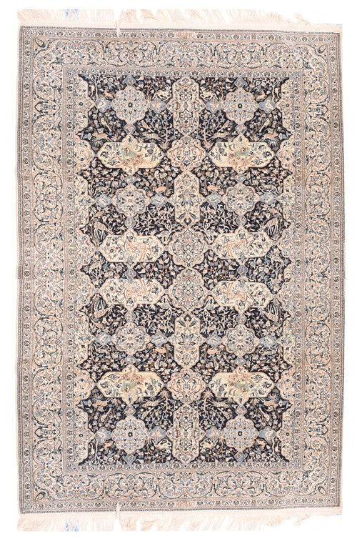 Antique Beige Nain Habibian Persian Area Rug