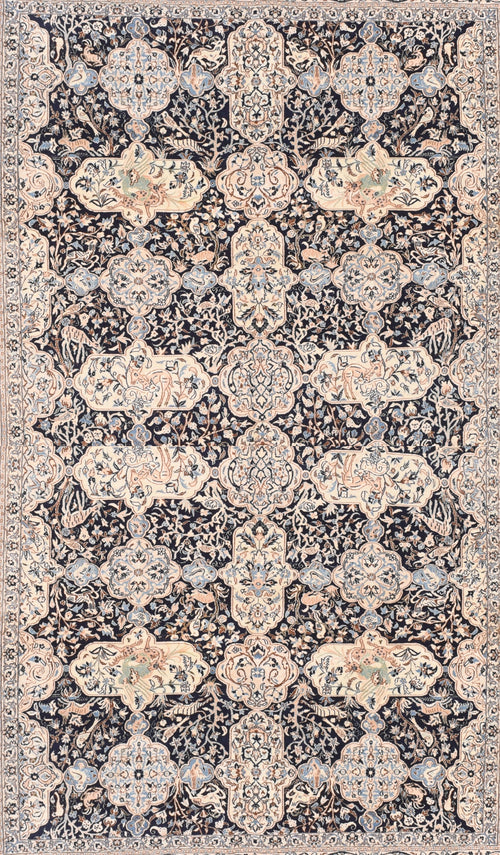 Antique Nain Habibian Persian Area Rug