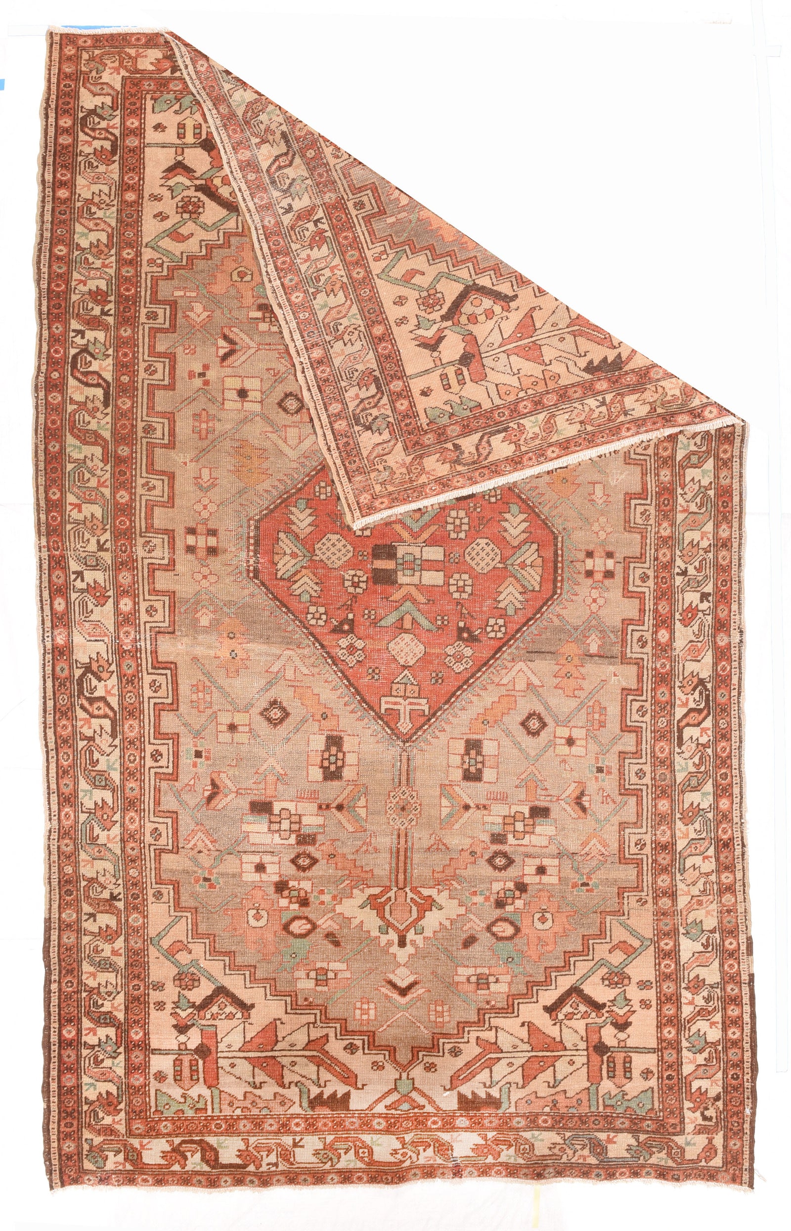 Antique Serapi Persian Area Rug