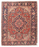 Antique Red Serapi Persian Area Rug