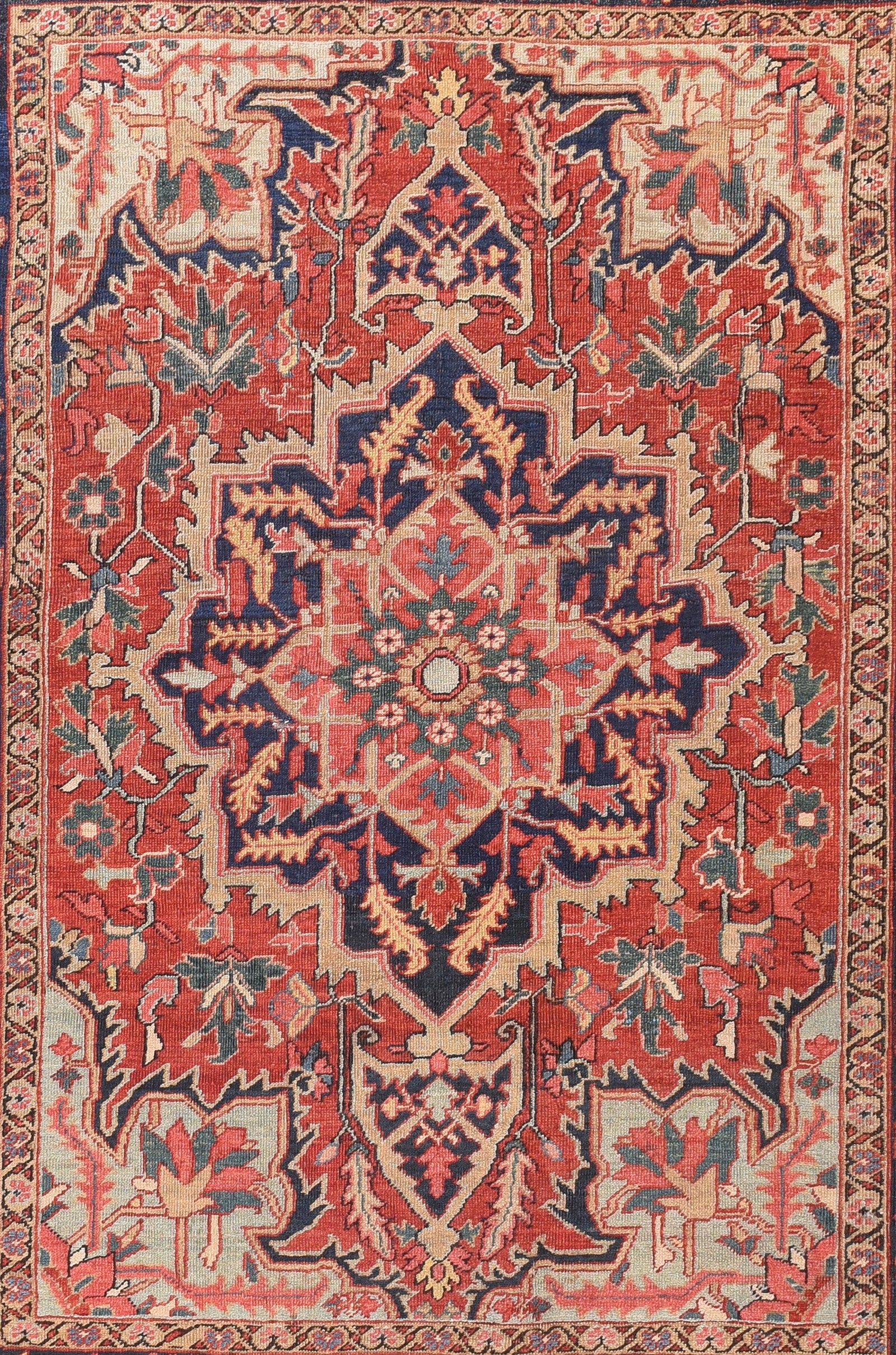 Antique Serapi Persian Area Rug