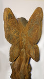 Heavy Cast Iron Angel In Garden