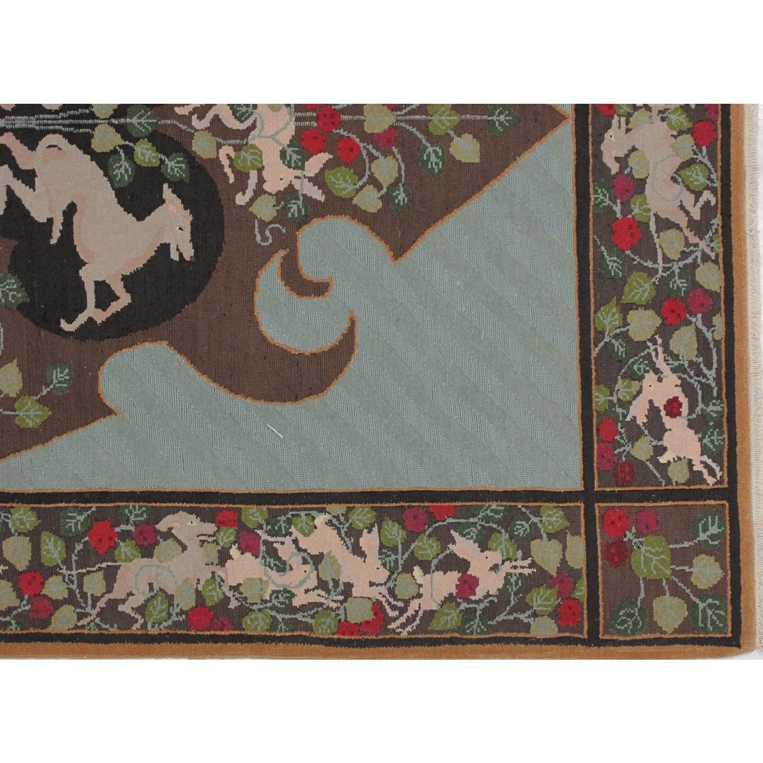 Soumak Design Hand Woven Wool Rug - 8' X 10'