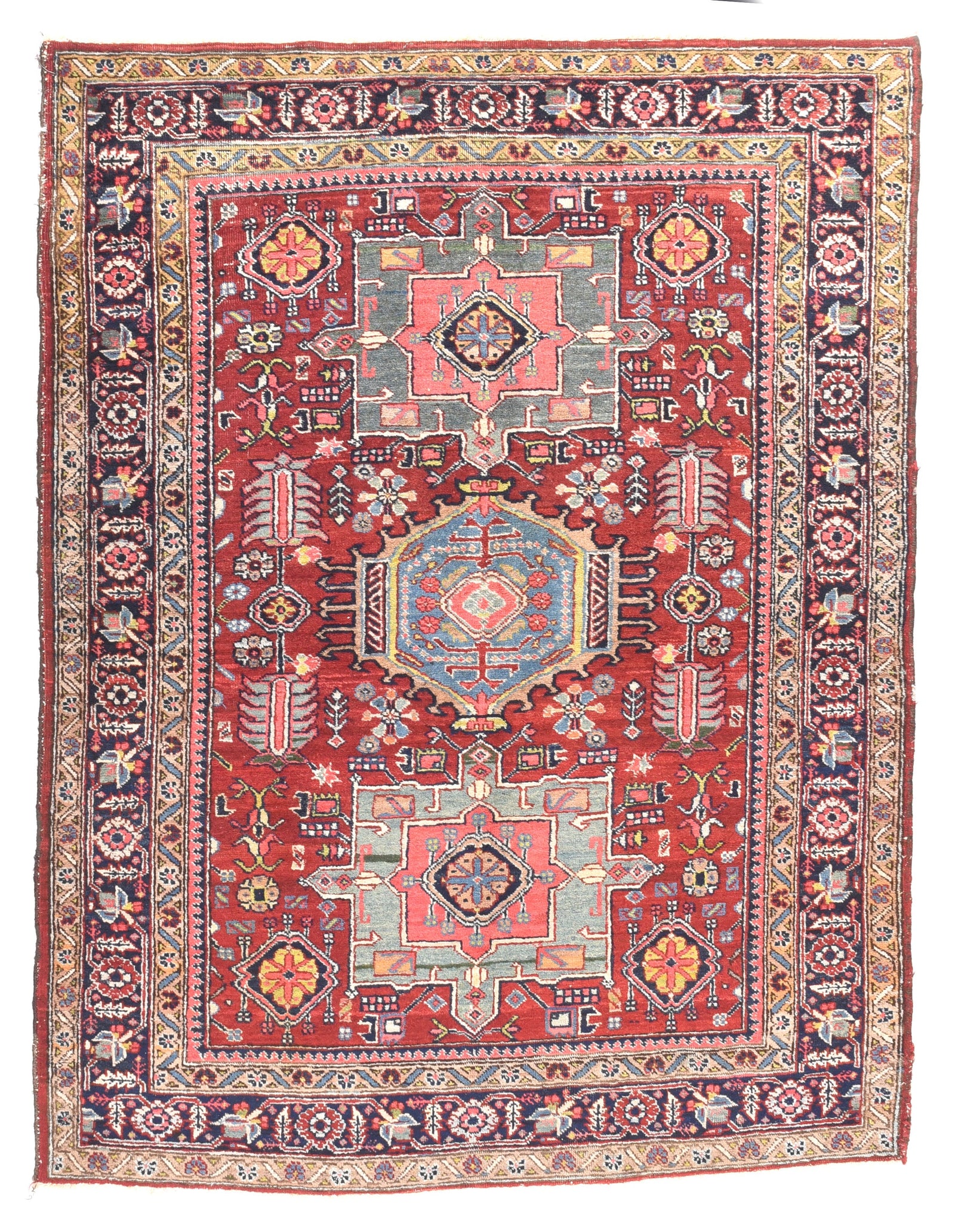 Hand Knotted Persian Heriz  Wool