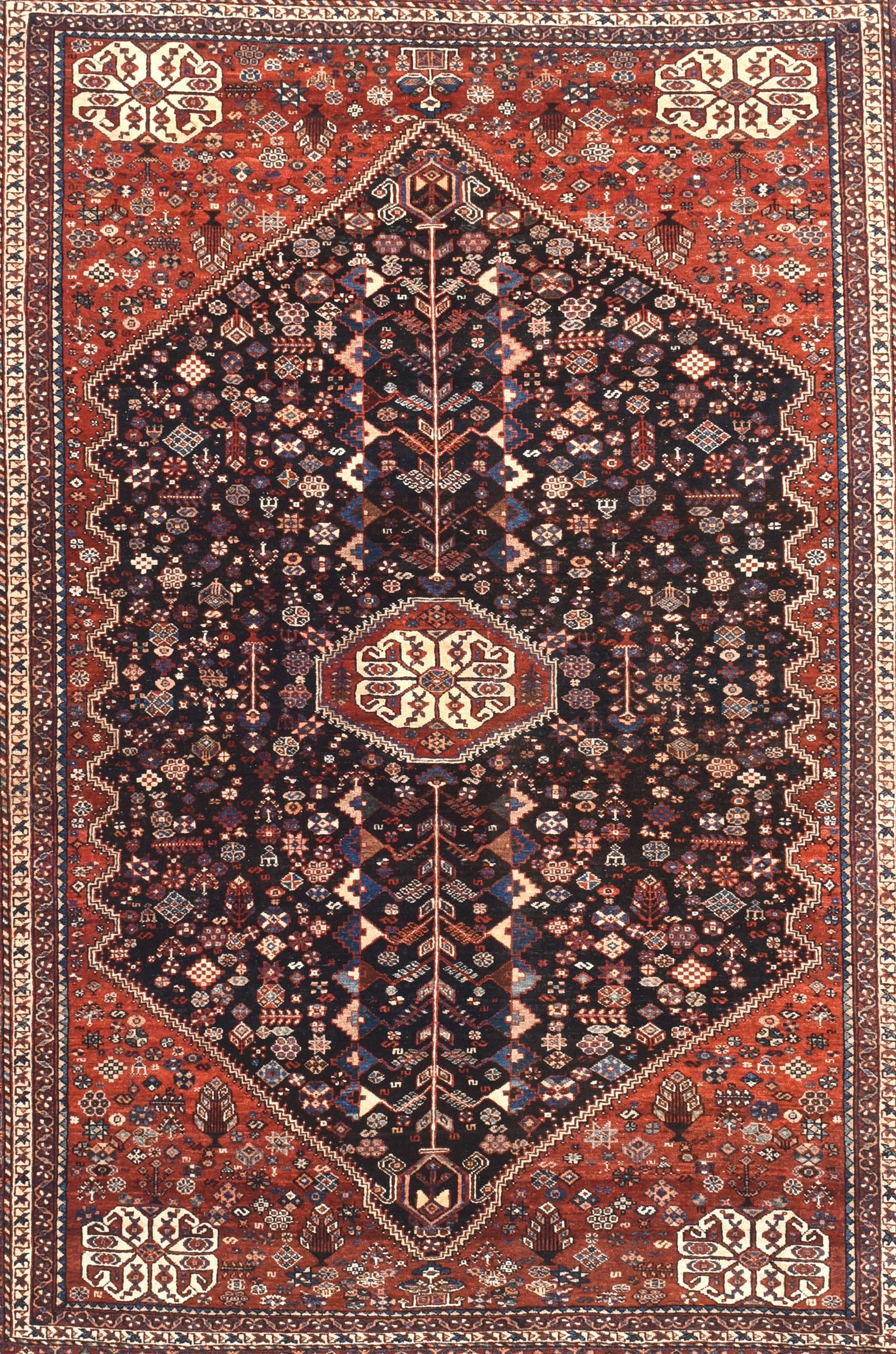 Semi Red Afshar Persian Area Rug