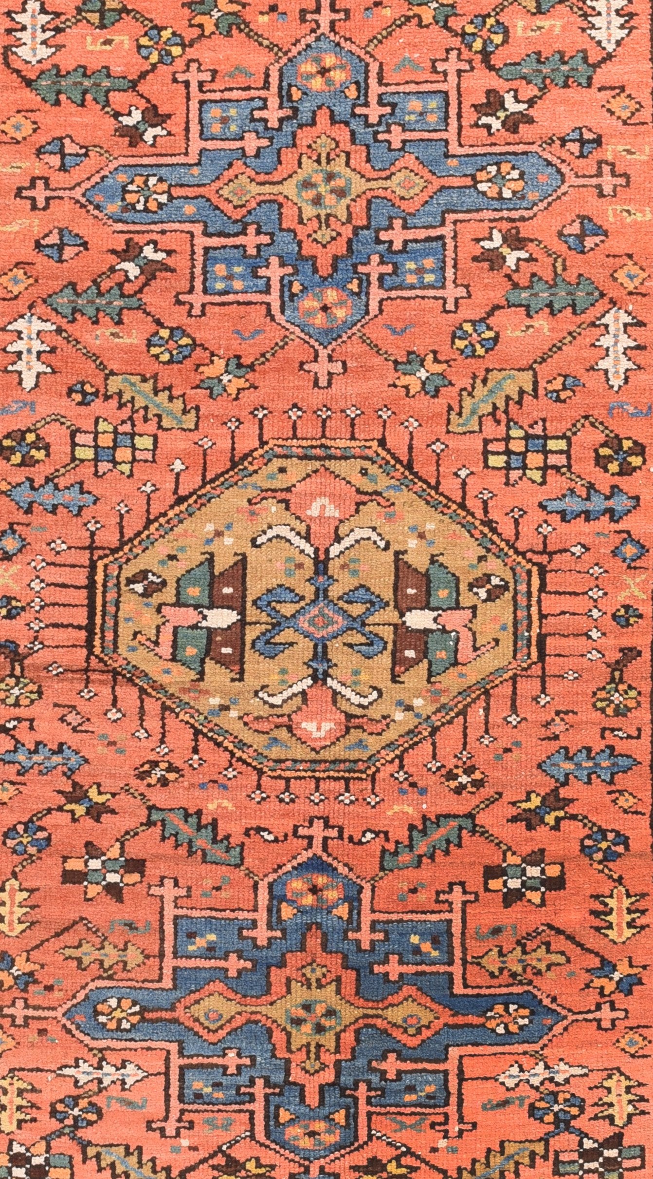 Antique Tribul Heriz Persian Area Rug