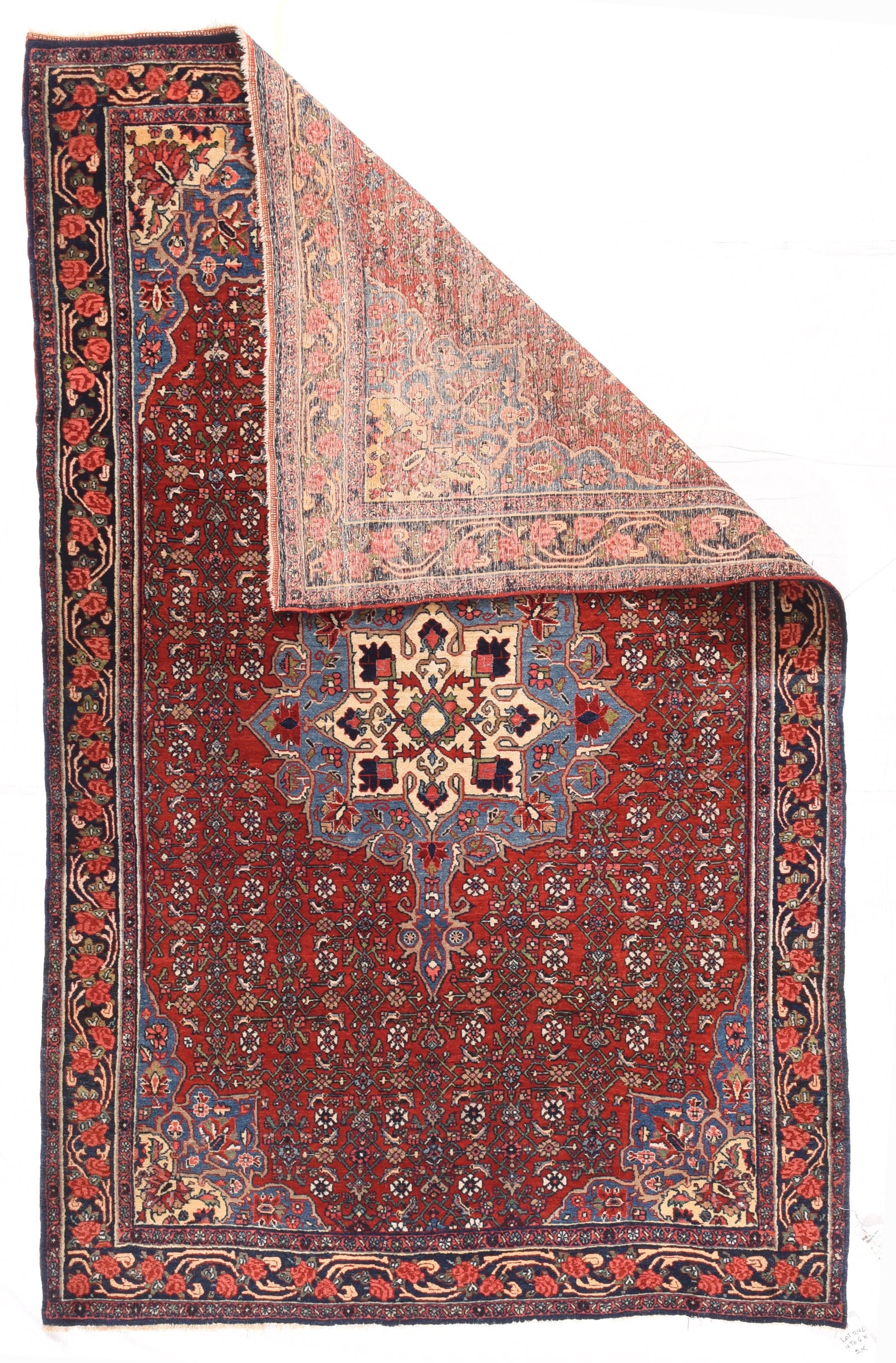 Semi Red Bidjar Persian Area Rug