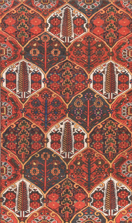 Semi Rust Bakhtiari Persian Area Rug