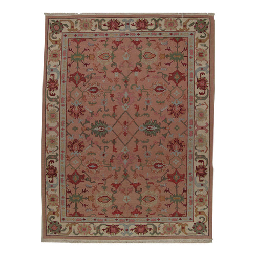 Soumak Design Hand Woven Wool Rug - 9' X 12'