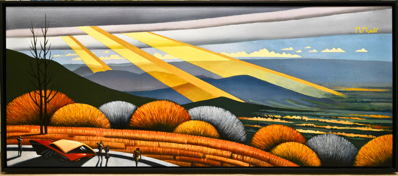 Gold Bars Over Shenandoah. Hand finished print.