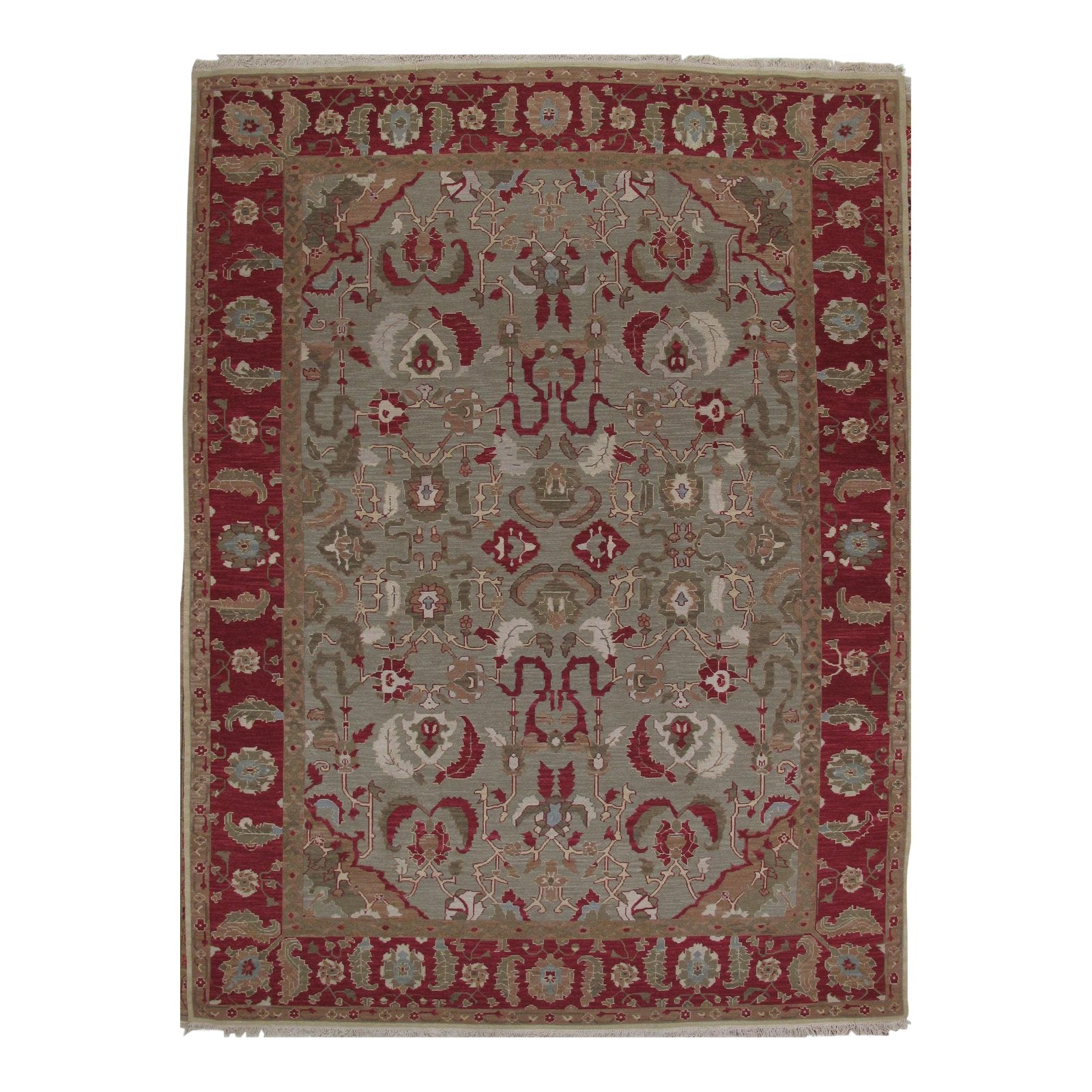 Soumak Design Hand Woven Wool Rug - 9' X 12'