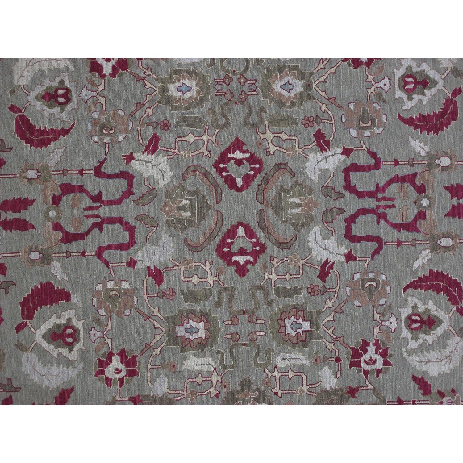 Soumak Design Hand Woven Wool Rug - 9' X 12'