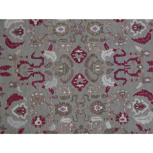 Soumak Design Hand Woven Wool Rug - 9' X 12'