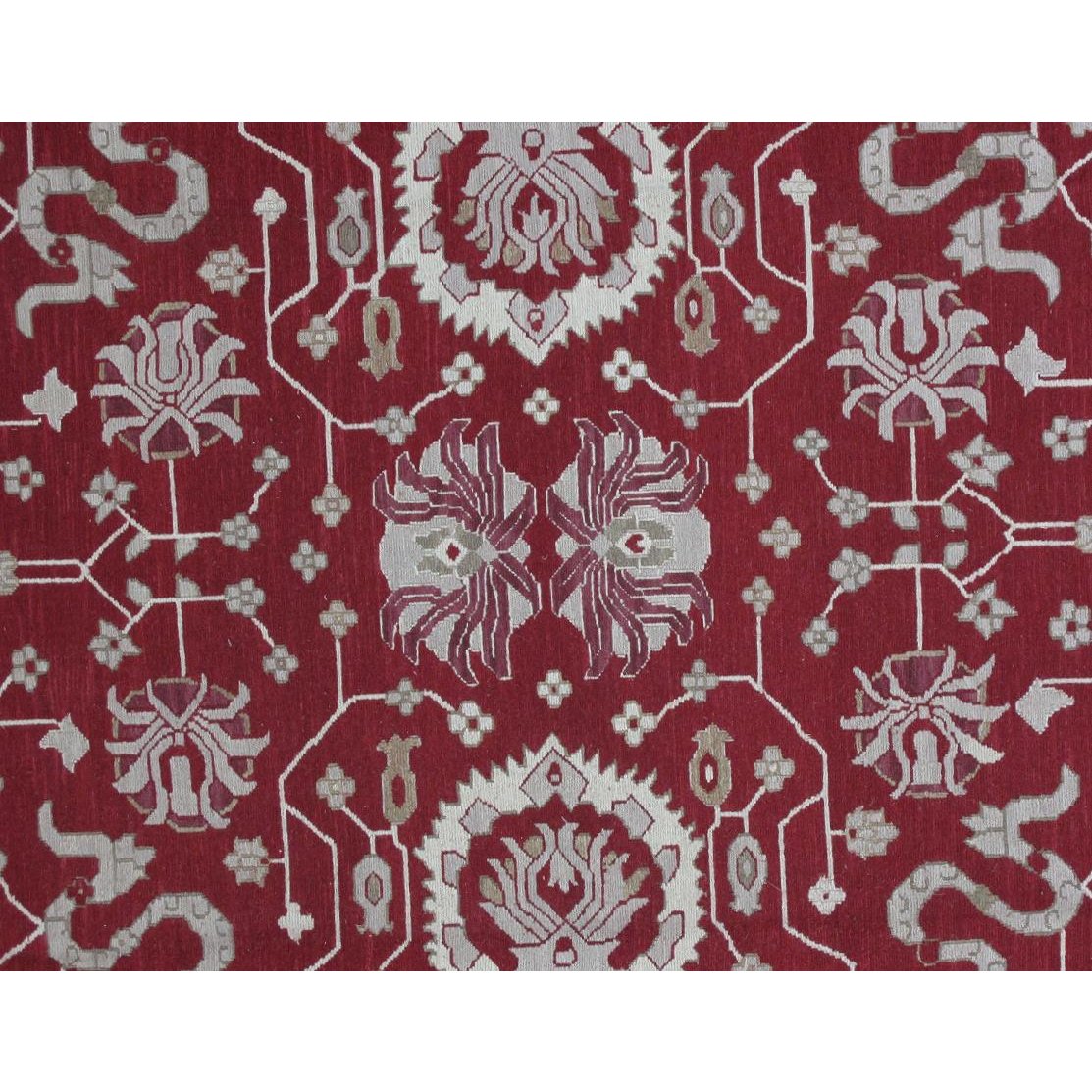 Soumak Design Hand Woven Wool Rug - 9' x 12'
