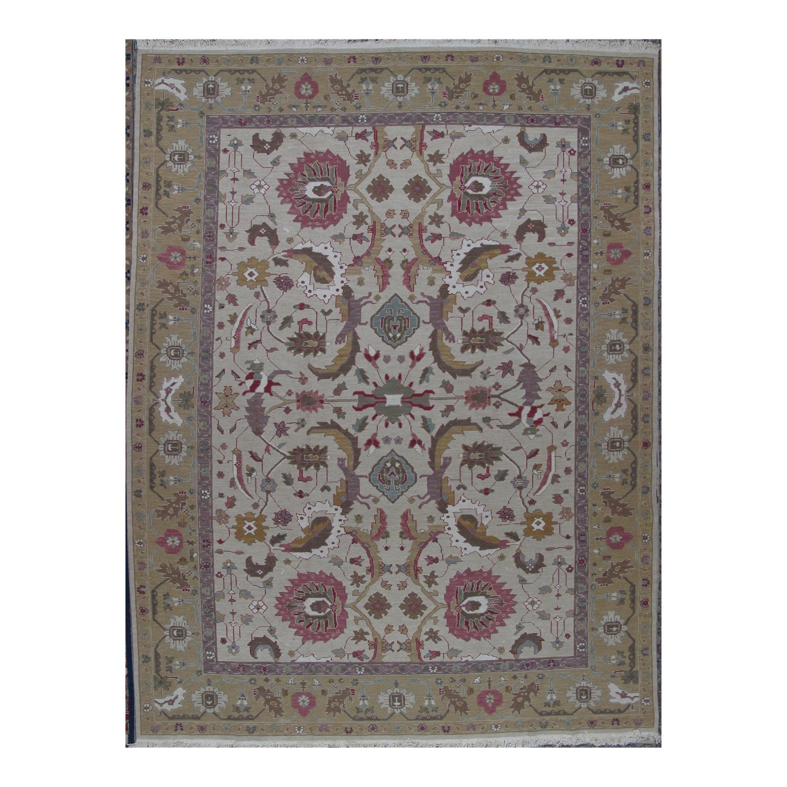 Soumak Design Hand Woven Wool Rug - 9' X 12'
