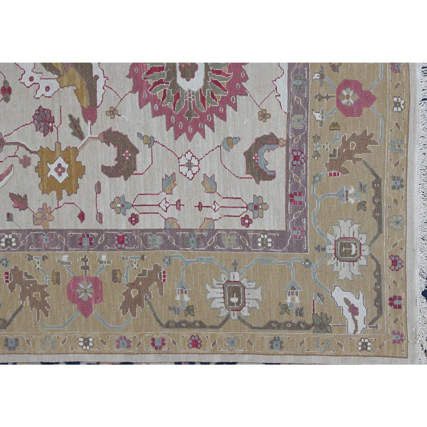Soumak Design Hand Woven Wool Rug - 9' X 12'