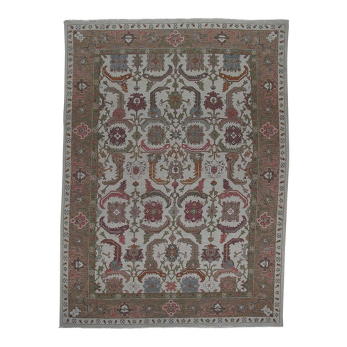 Soumak Design Hand Woven Wool Rug - 10' x 14'