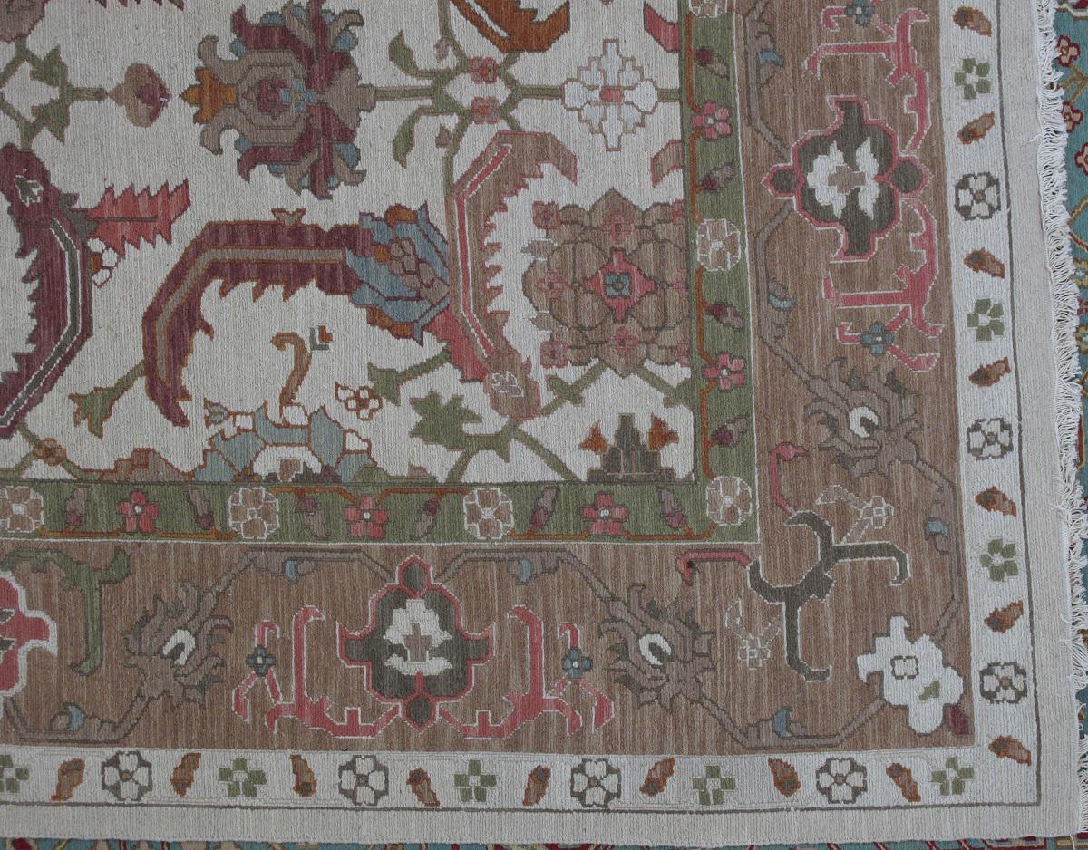 Soumak Design Hand Woven Wool Rug - 10' x 14'