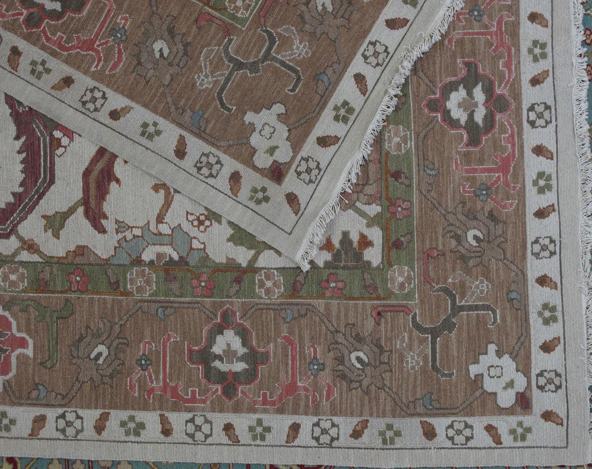 Soumak Design Hand Woven Wool Rug - 10' x 14'