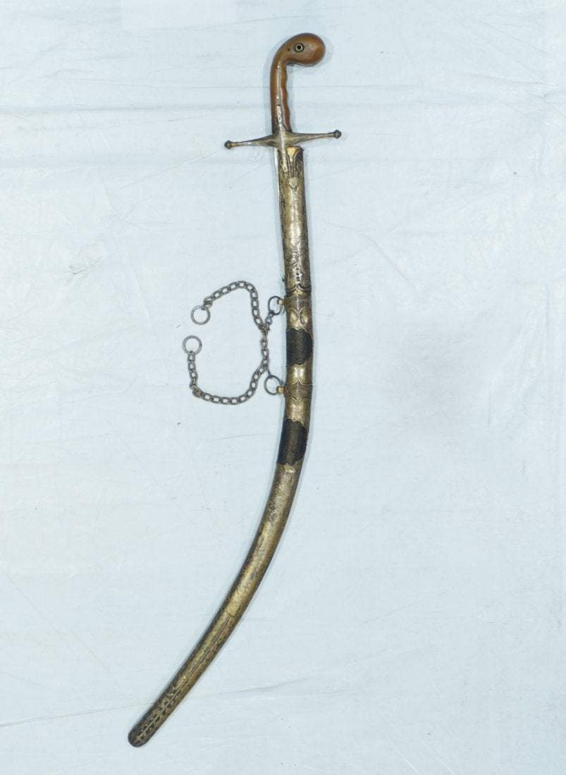 Antique Silver & Wood Swore