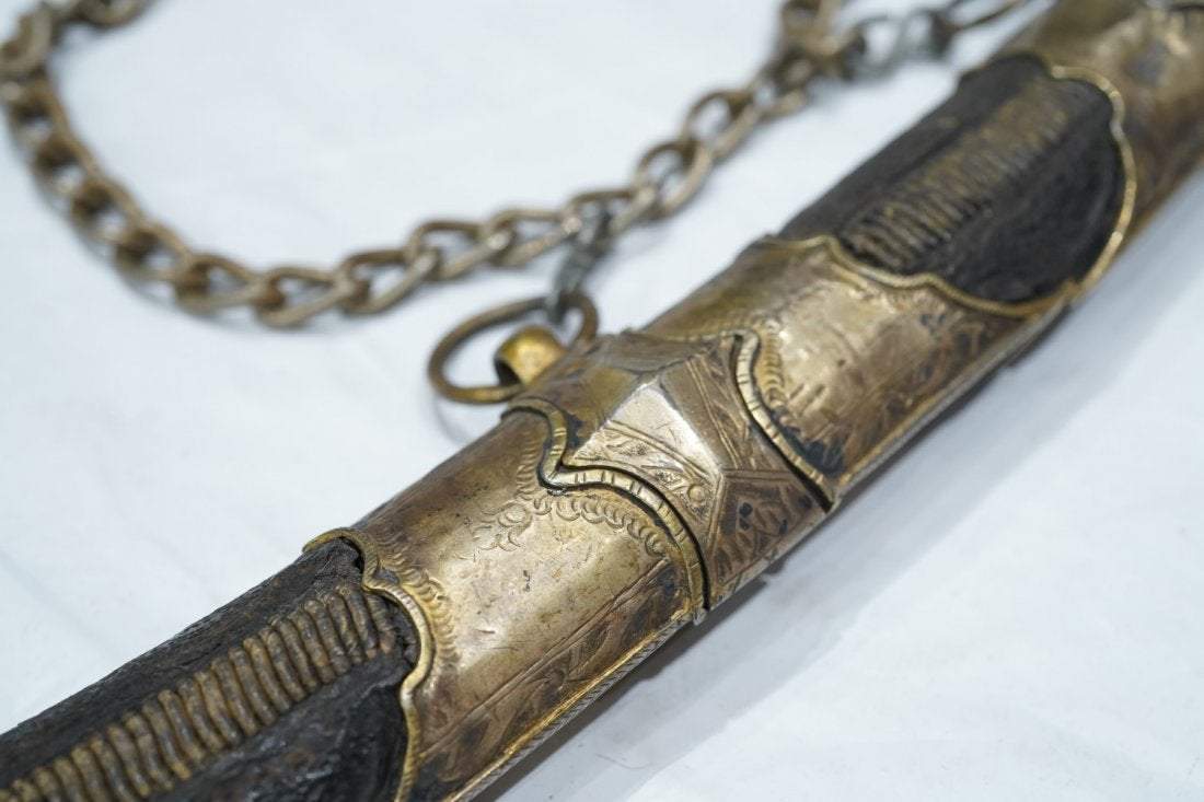 Antique Silver & Wood Swore