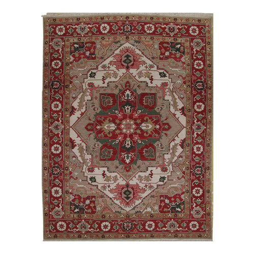 Soumak Design Hand Woven Wool Rug - 9' X 12'